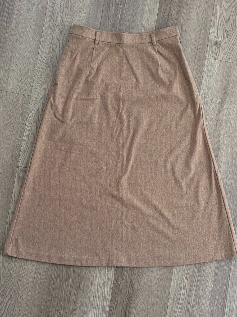 Muji Tan Cotton Blend Skirt